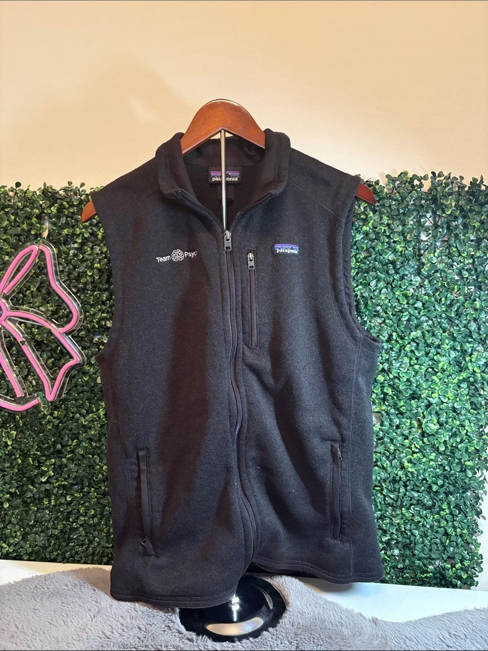 Patagonia Black Fleece Vest with Corporate Logo